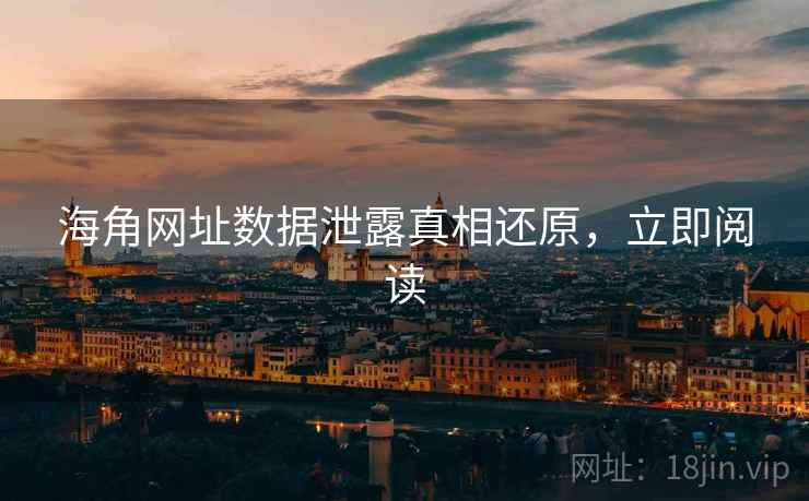 海角网址数据泄露真相还原，立即阅读