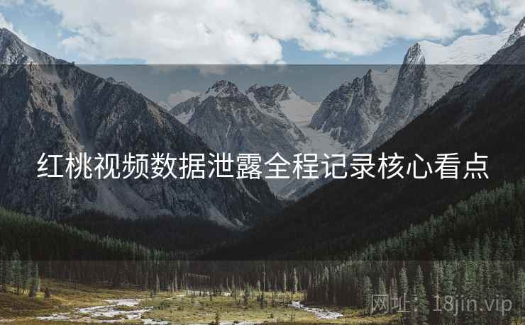 红桃视频数据泄露全程记录核心看点