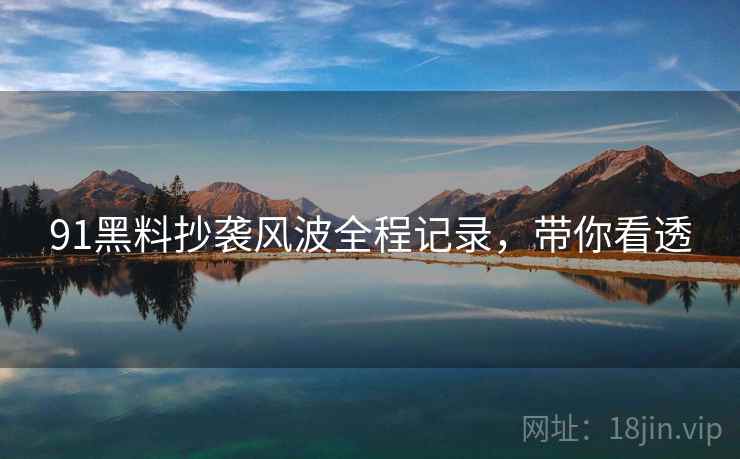 91黑料抄袭风波全程记录，带你看透