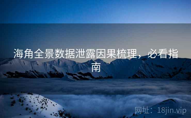 海角全景数据泄露因果梳理，必看指南