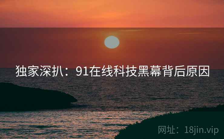 独家深扒：91在线科技黑幕背后原因