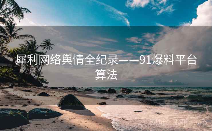 犀利网络舆情全纪录——91爆料平台算法