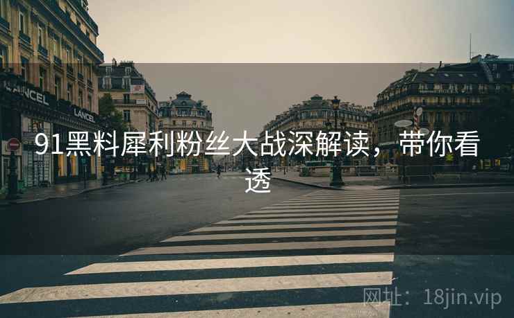 91黑料犀利粉丝大战深解读，带你看透