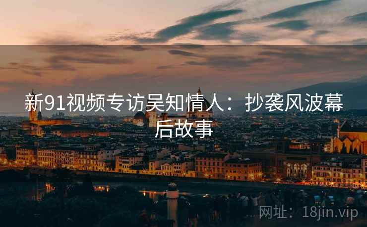 新91视频专访吴知情人：抄袭风波幕后故事