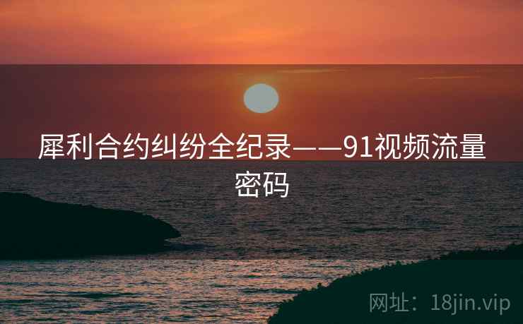犀利合约纠纷全纪录——91视频流量密码