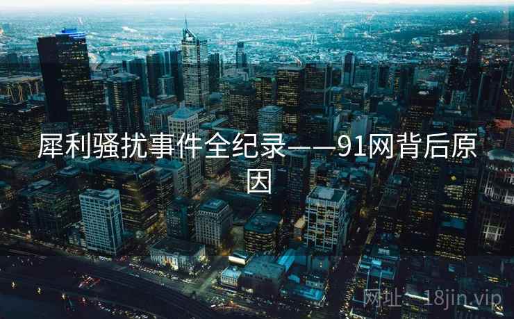 犀利骚扰事件全纪录——91网背后原因